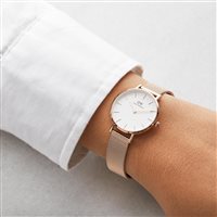 Orologio Daniel Wellington Donna Classic Petite Melrose in Acciaio placcato oro rosa DW00100219 - DW00100219